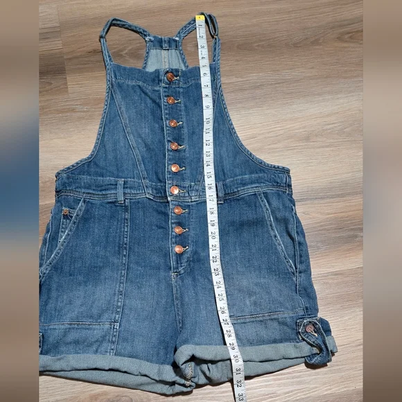 Pilcro Anthropologie Everyday Soft Denim Short Jumpsuit Size 32 - Picture 7 of 15